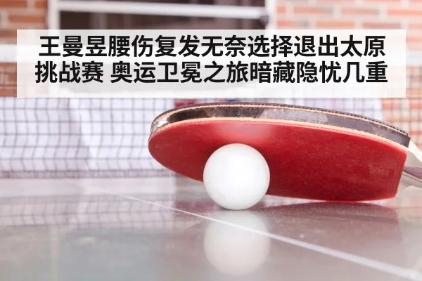 王曼昱腰伤复发无奈选择退出太原挑战赛 奥运卫冕之旅暗藏隐忧几重